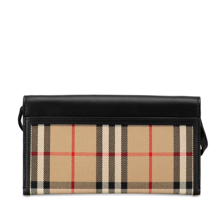 BURBERRY House Check Wallet on Strap Crossbody Bag