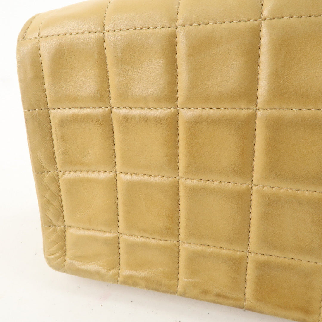 Top Quality Chanel Chocolate Bar Lamb Skin Chain Shoulder Bag Beige A15316