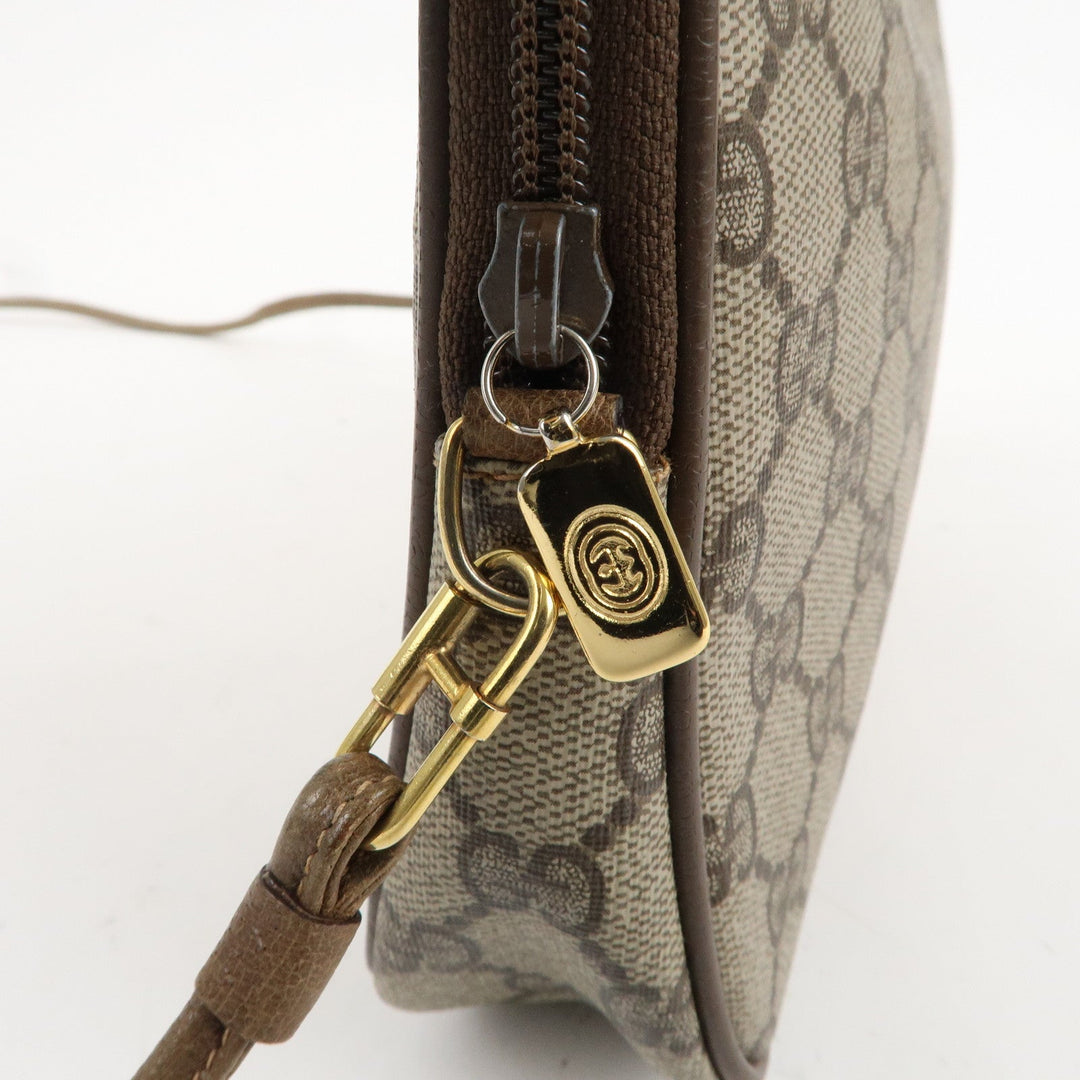 GUCCI Old Gucci GG Plus Leather Shoulder Bag Beige 97.02.068