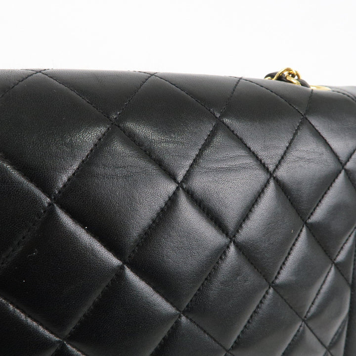 Top Quality Chanel Matelasse Lambskin Diana Chain Shoulder Bag Black A01165