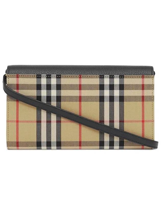 Burberry Detachable Strap Vintage Check Long Wallet Beige