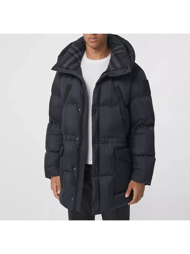 Burberry Logo Applique Nylon Padding Charcoal Grey