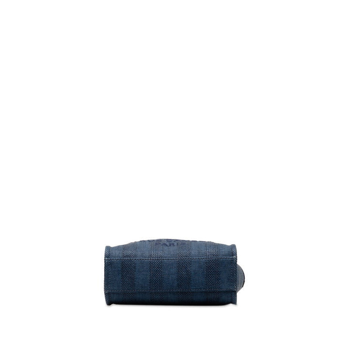 Top Quality Chanel Denim Doverville PM Shoulder Bag Navy Canvas Leather  Chanel