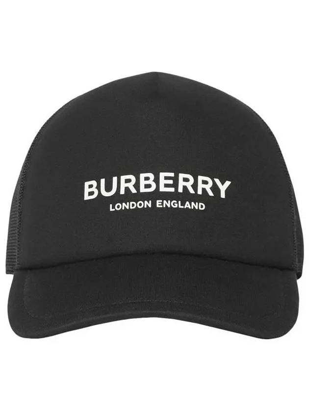Burberry Logo Print Mesh Ball Cap Black