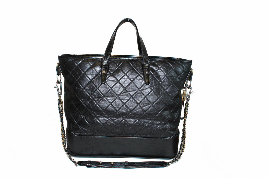 Authentic chanel black aged calfskin quilted large gabrielle shopping tote | Shop Now at Italystation.com