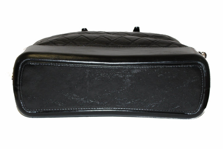 Top Quality Chanel Black Aged Calfskin Quilted Large Gabrielle Shopping Tote