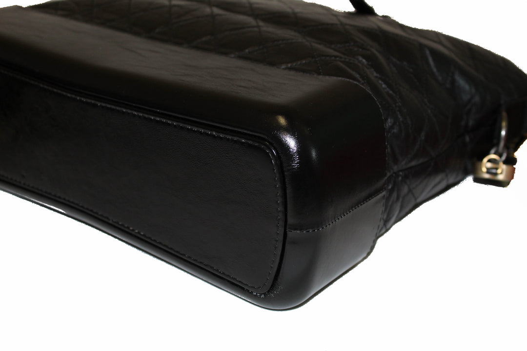 Top Quality Chanel Black Aged Calfskin Quilted Large Gabrielle Shopping Tote
