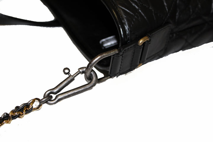 Top Quality Chanel Black Aged Calfskin Quilted Large Gabrielle Shopping Tote