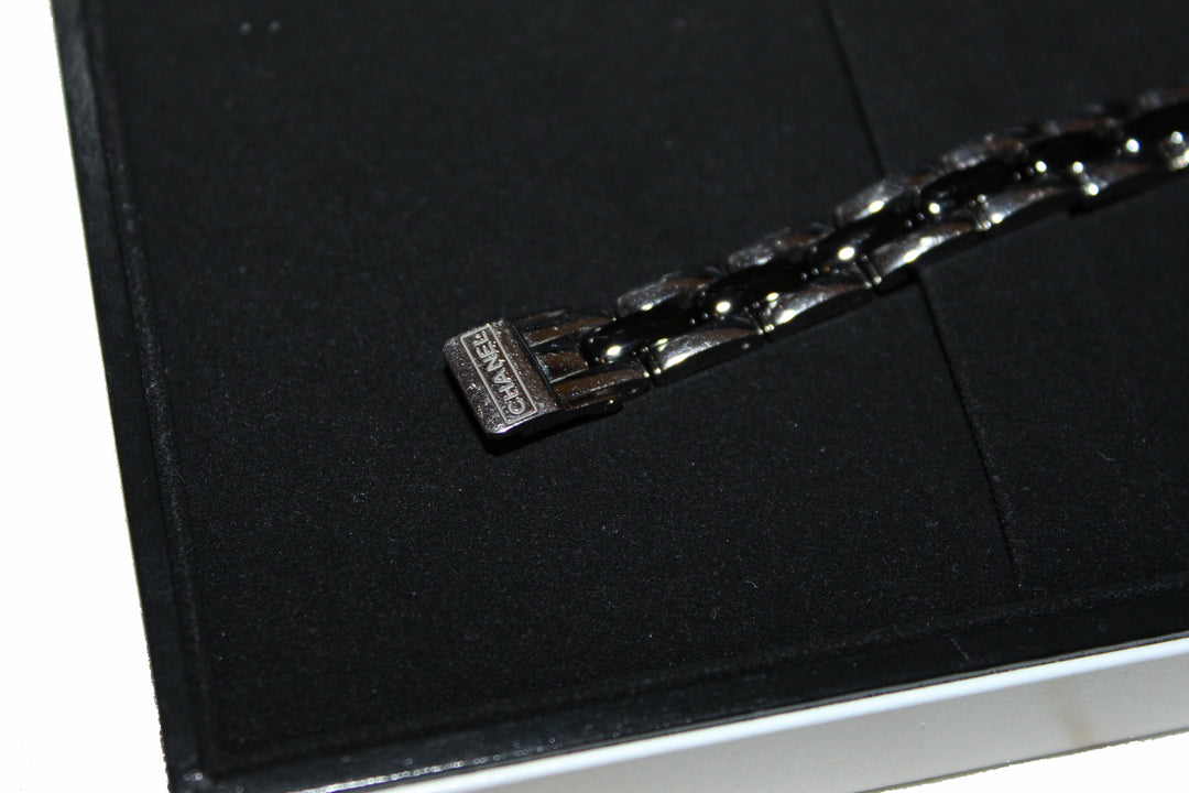 Top Quality Chanel  Triple Row Steel & Black Ceramic with Diamonds Premie're Mini Watch