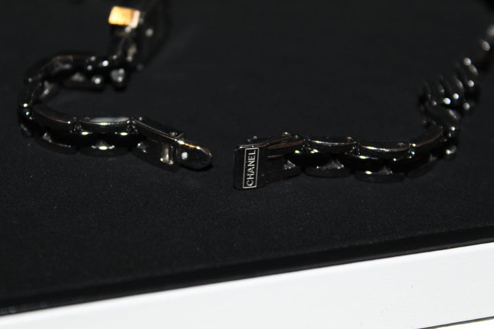 Top Quality Chanel  Triple Row Steel & Black Ceramic with Diamonds Premie're Mini Watch