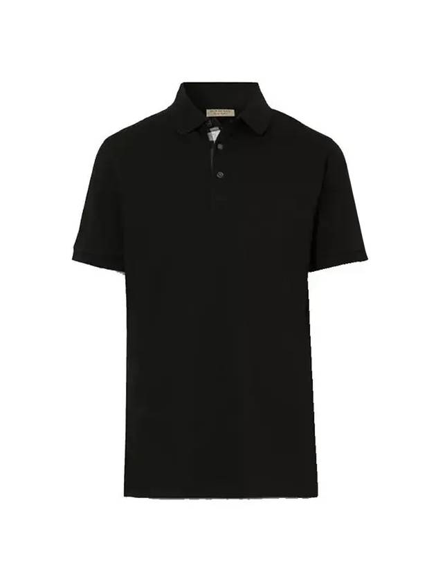 Burberry Wheeler Cotton Polo Shirt Black