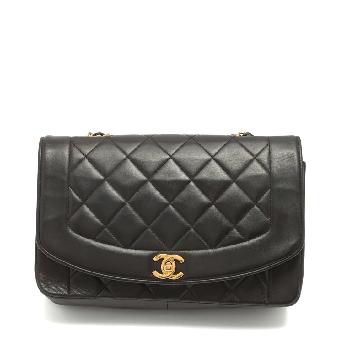Top Quality Chanel Matrasse  Single Flap Single Chain Bag Diamond Flap Black Gold  3rd