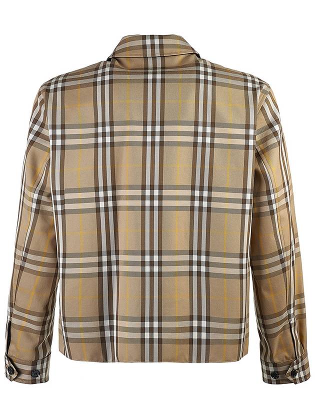 Burberry Check Print Reversible Zip-Up Jacket Truffle Beige