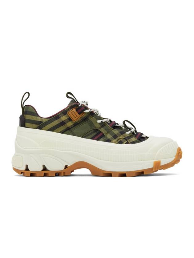 Burberry Arthur Check Cotton Low Top Sneakers Green