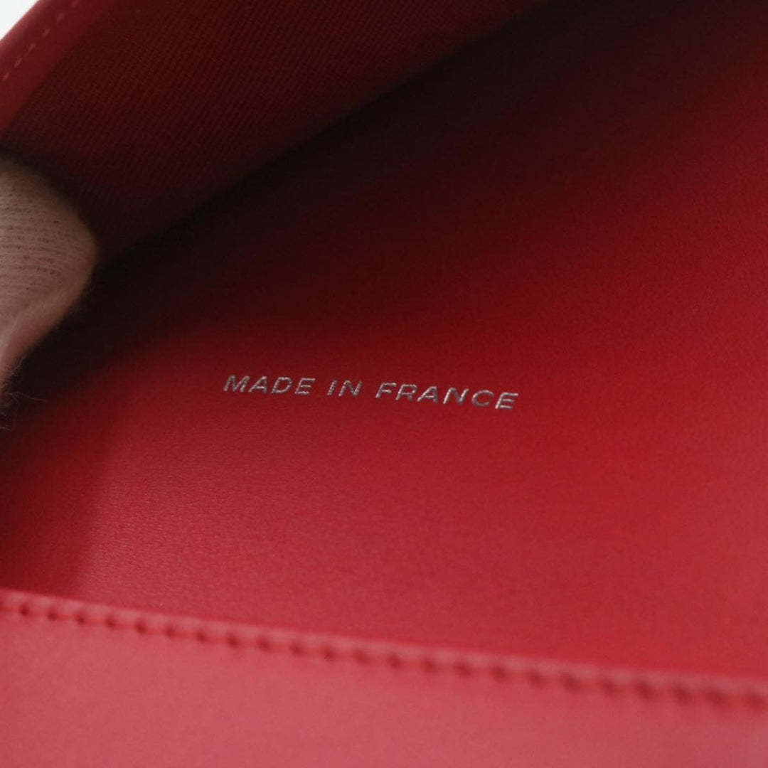 Top Quality Chanel Caviar Skin Matelasse Wallet Pink Red CC Auth 18734A