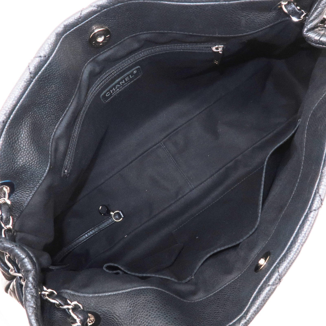 Top Quality Chanel Matelasse Caviar Skin Chain Tote Bag Shoulder Bag Black