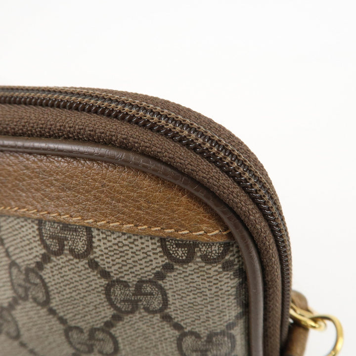 GUCCI Old Gucci GG Plus Leather Shoulder Bag Beige 97.02.068