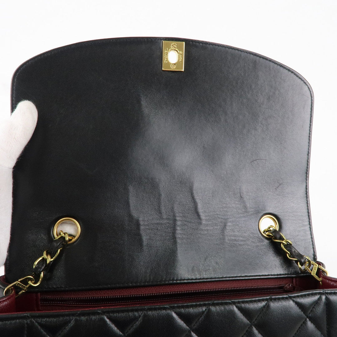 Top Quality Chanel Matelasse Lambskin Diana Chain Shoulder Bag Black A01165