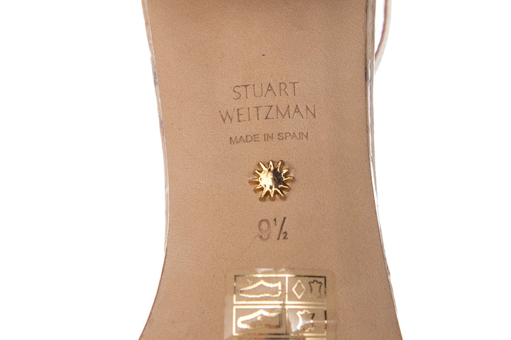 Stuart Weitzman Cork and White Sandals SZ 9.5