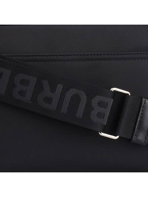 Burberry Logo Print Nylon Crossbody Bag Black