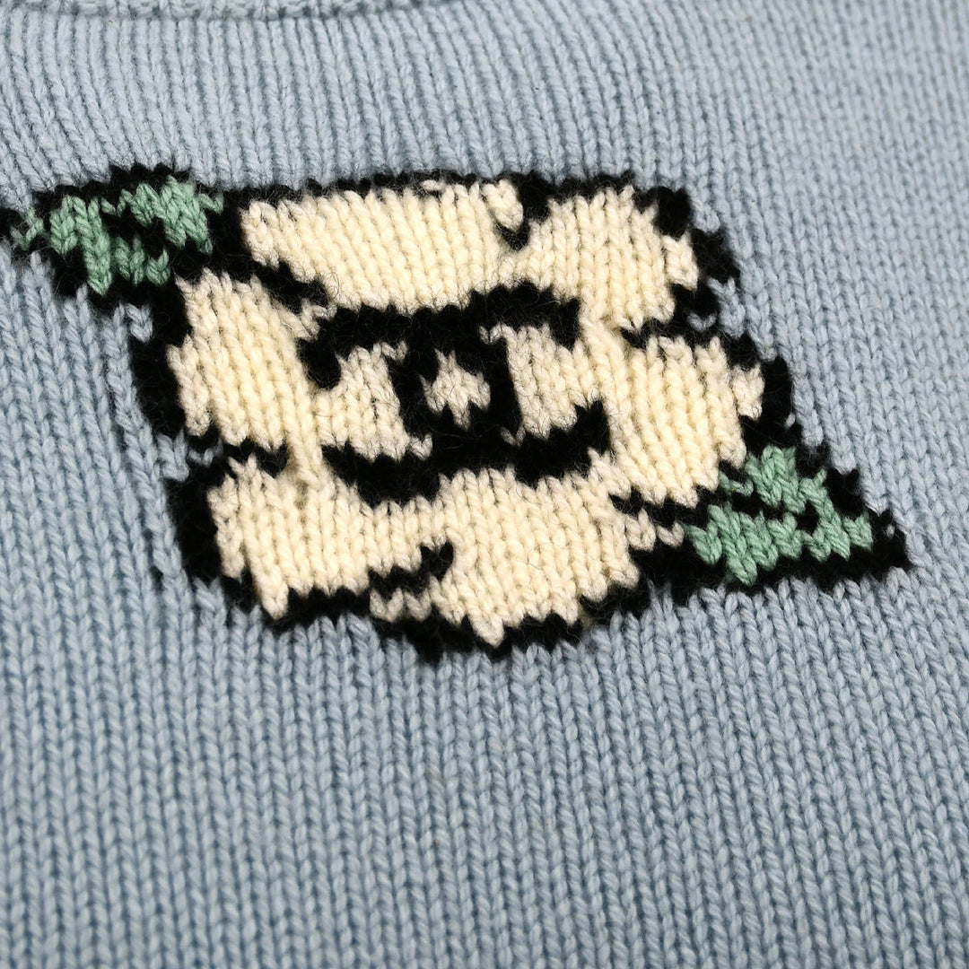 Top Quality Chanel Fall 1995 intarsia Camelia jumper #40