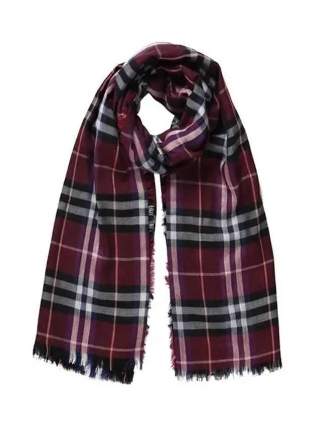 Burberry Castle Modal Check Square Scarf Red
