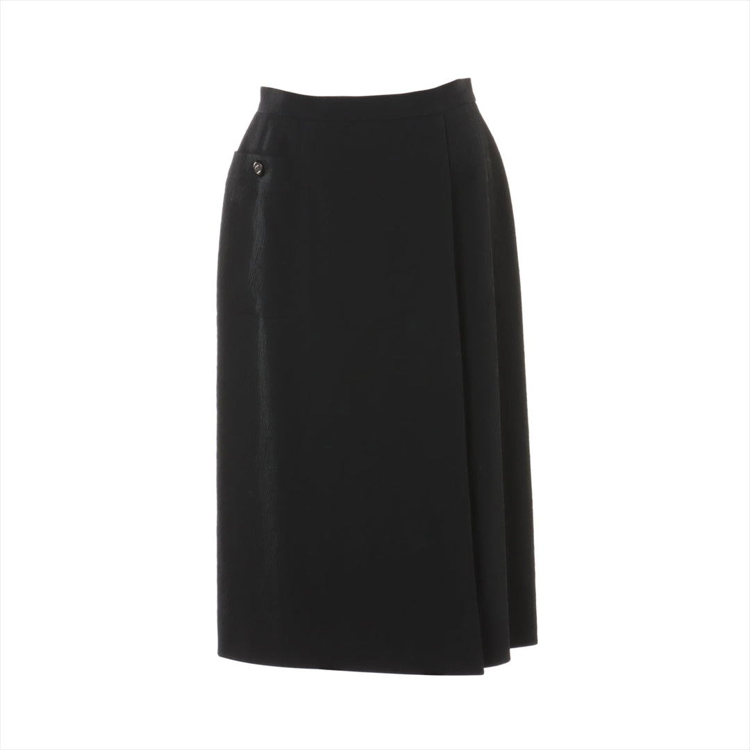 Top Quality Chanel Coconut Button 98A Wool Setup 38  Black P11490