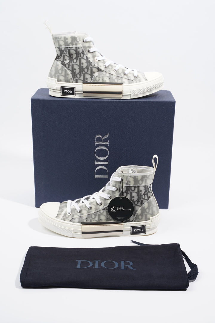 Christian Dior B23 Hightops Grey Oblique / White Mesh EU 42 UK 8
