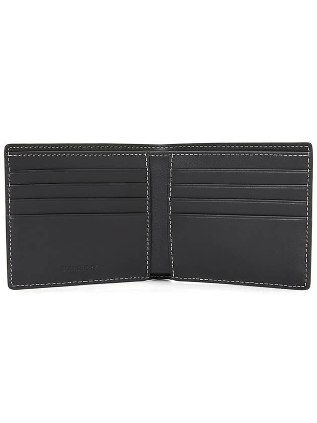 Burberry Check Leather International Bifold Wallet Dark Birch Brown