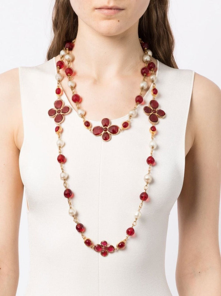 Chanel Gripoix Pearl Bead-Detailed Necklace