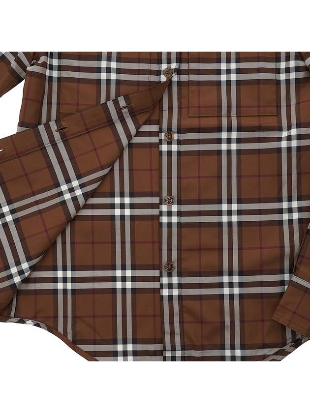 Burberry Vintage Check Cotton Long Sleeve Shirt Birch Brown