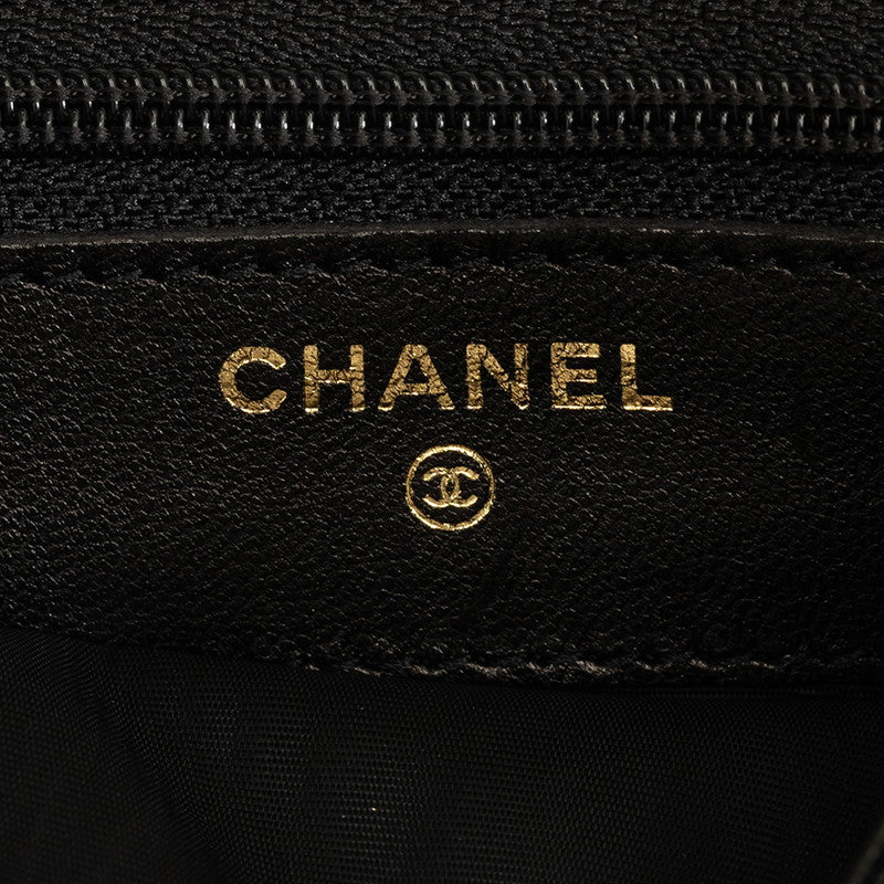 Top Quality Chanel Double Folded Wallet Lambskin Black Ladies
