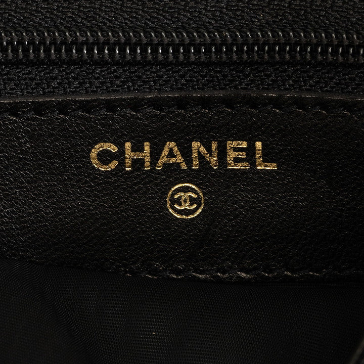 Top Quality Chanel Double Folded Wallet Lambskin Black Ladies