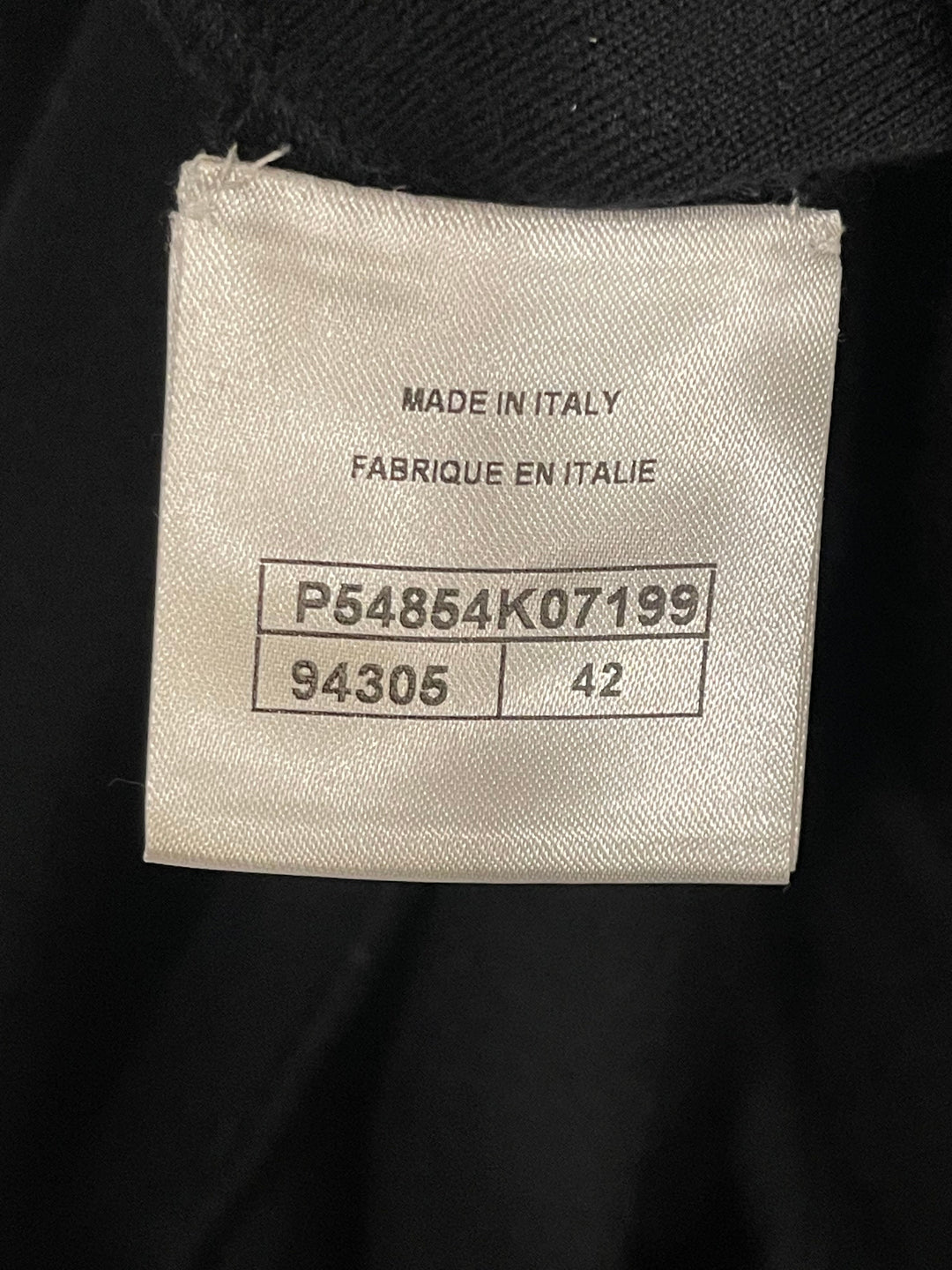Top Quality Chanel Black Long Sleeve Cashmere Midi Dress with Silver Logo Button Details Size FR 42 (UK 14)
