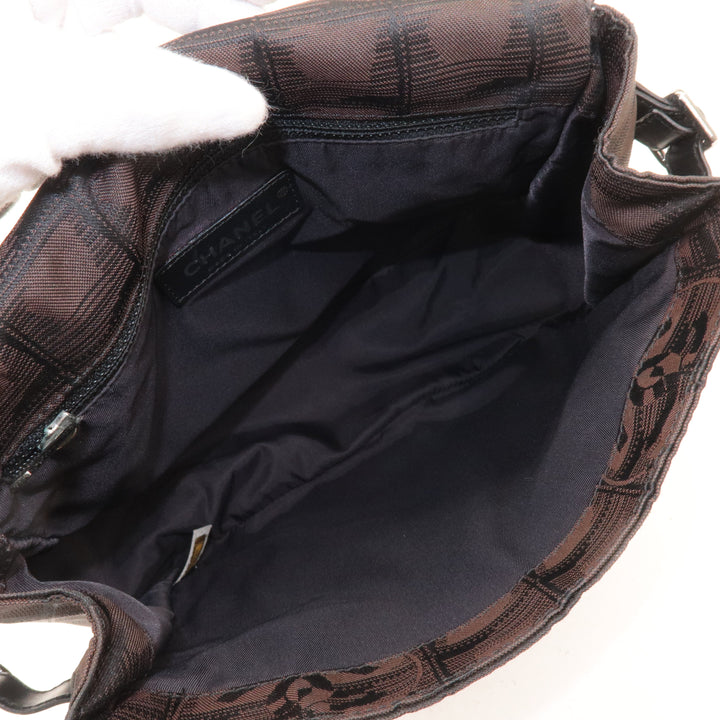 Top Quality Chanel New Travel Line Nylon Jacquard Leather Shoulder Bag A29347