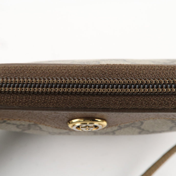 GUCCI Old Gucci GG Plus Leather Shoulder Bag Beige 97.02.068
