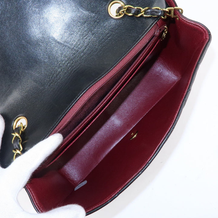 Top Quality Chanel Matelasse Lambskin Diana Chain Shoulder Bag Black A01165
