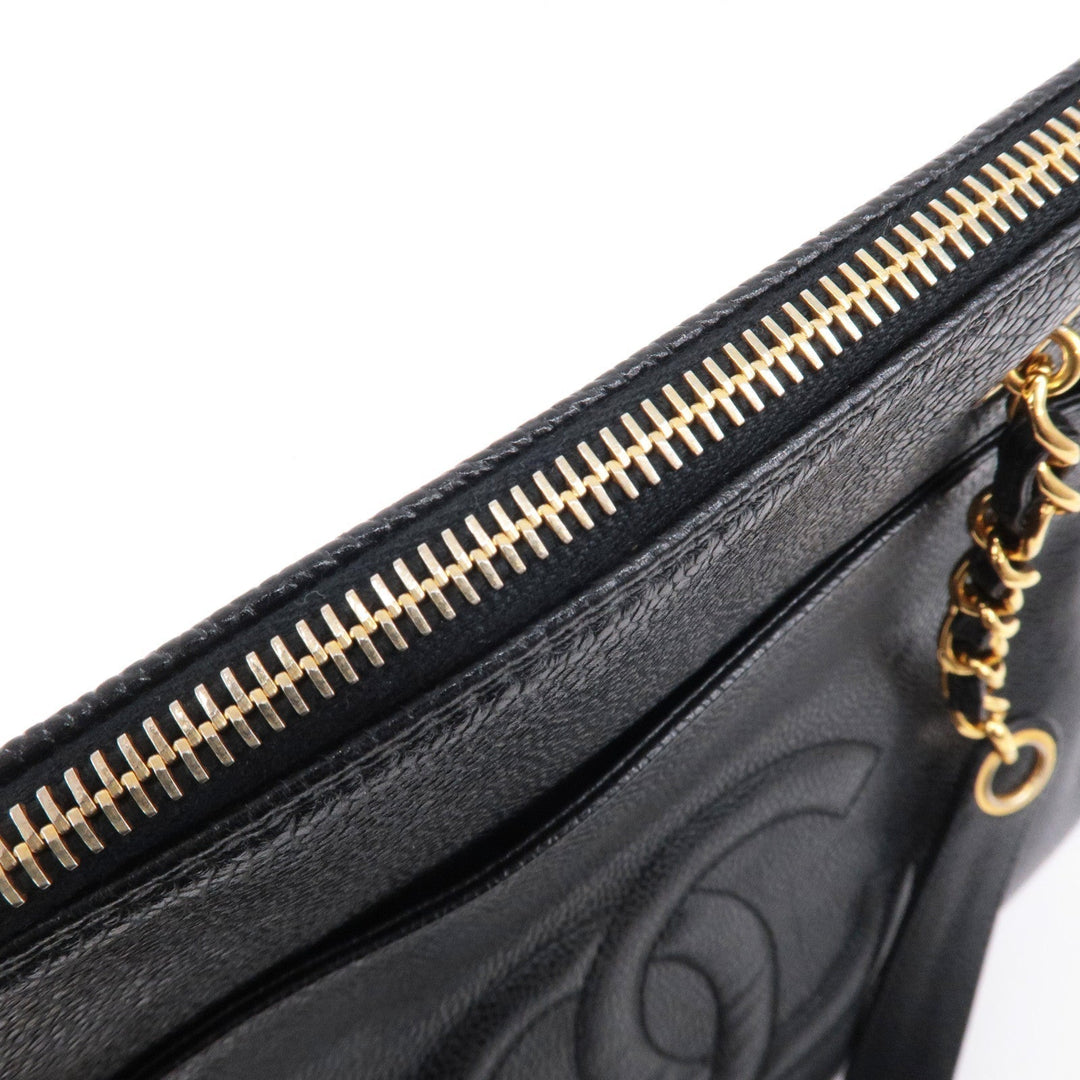 Top Quality Chanel Caviar Skin Chain Tote Bag Shoulder Bag Gold Black