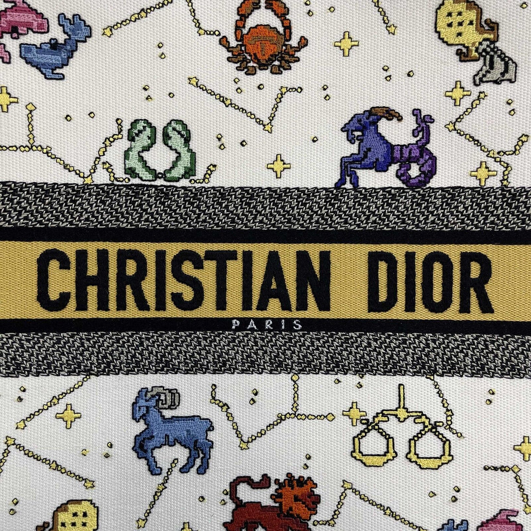 Top quality Dior - NEW 2022 Large Pixel Zodiac Embroidered Canvas Book Tote