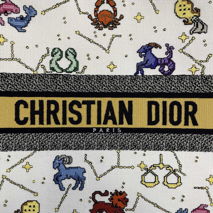Top quality Dior - NEW 2022 Large Pixel Zodiac Embroidered Canvas Book Tote