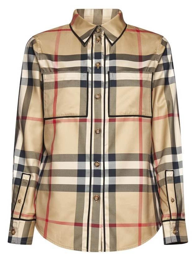 Burberry Vintage Check Cotton Long Sleeves Shirt Archive Beige