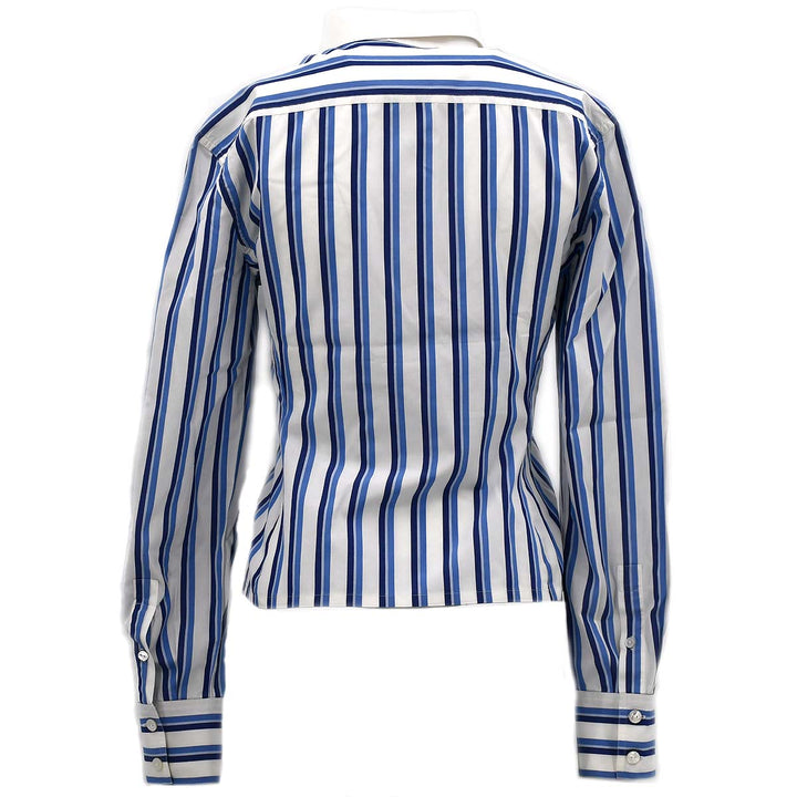 Top Quality Chanel Shirt Blouse White Blue