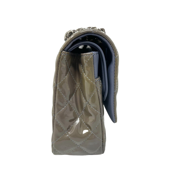 Top Quality Chanel Top Quality Chanel Classic Patent Medium Double New Bag - Grey