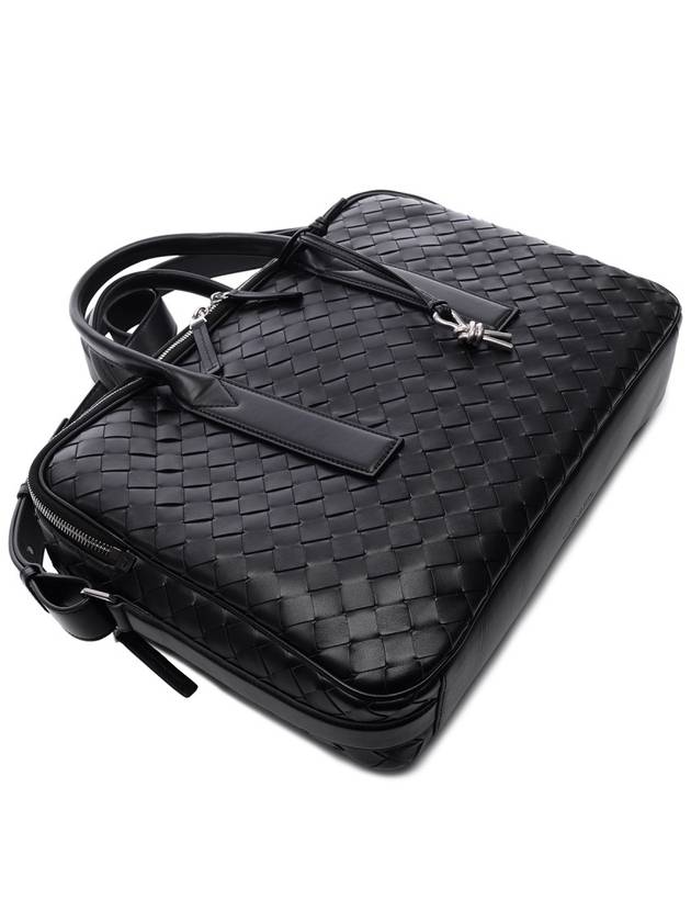 Bottega veneta Getaway Leather Brief Case Black