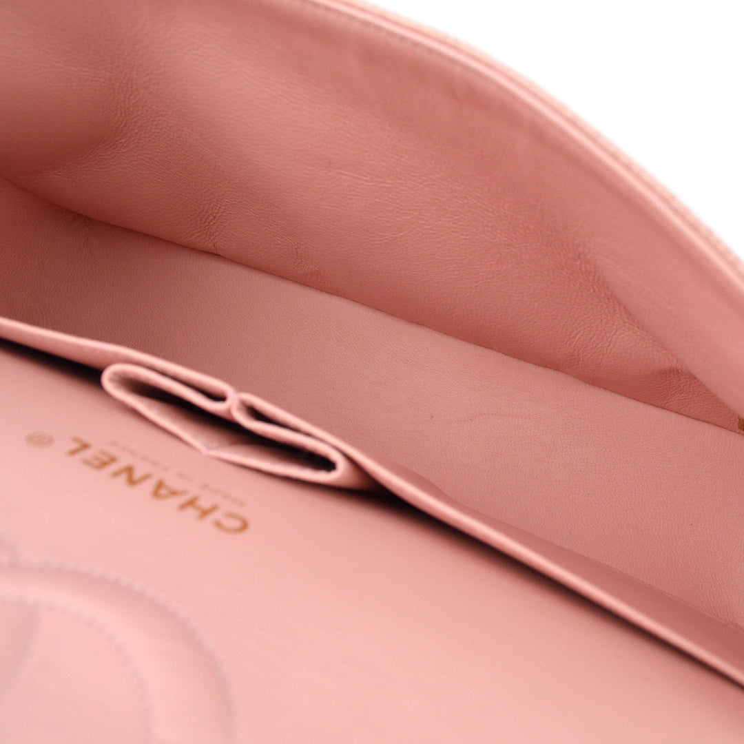 Top Quality Chanel Pink Caviar Medium Classic Double Flap Shoulder Bag