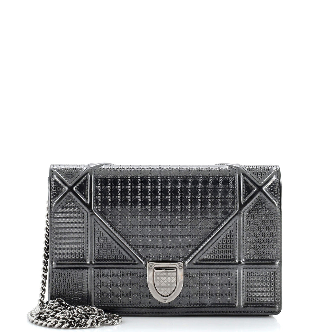 Top quality Dior Top quality Diorama Wallet on Chain Cannage Embossed Calfskin
