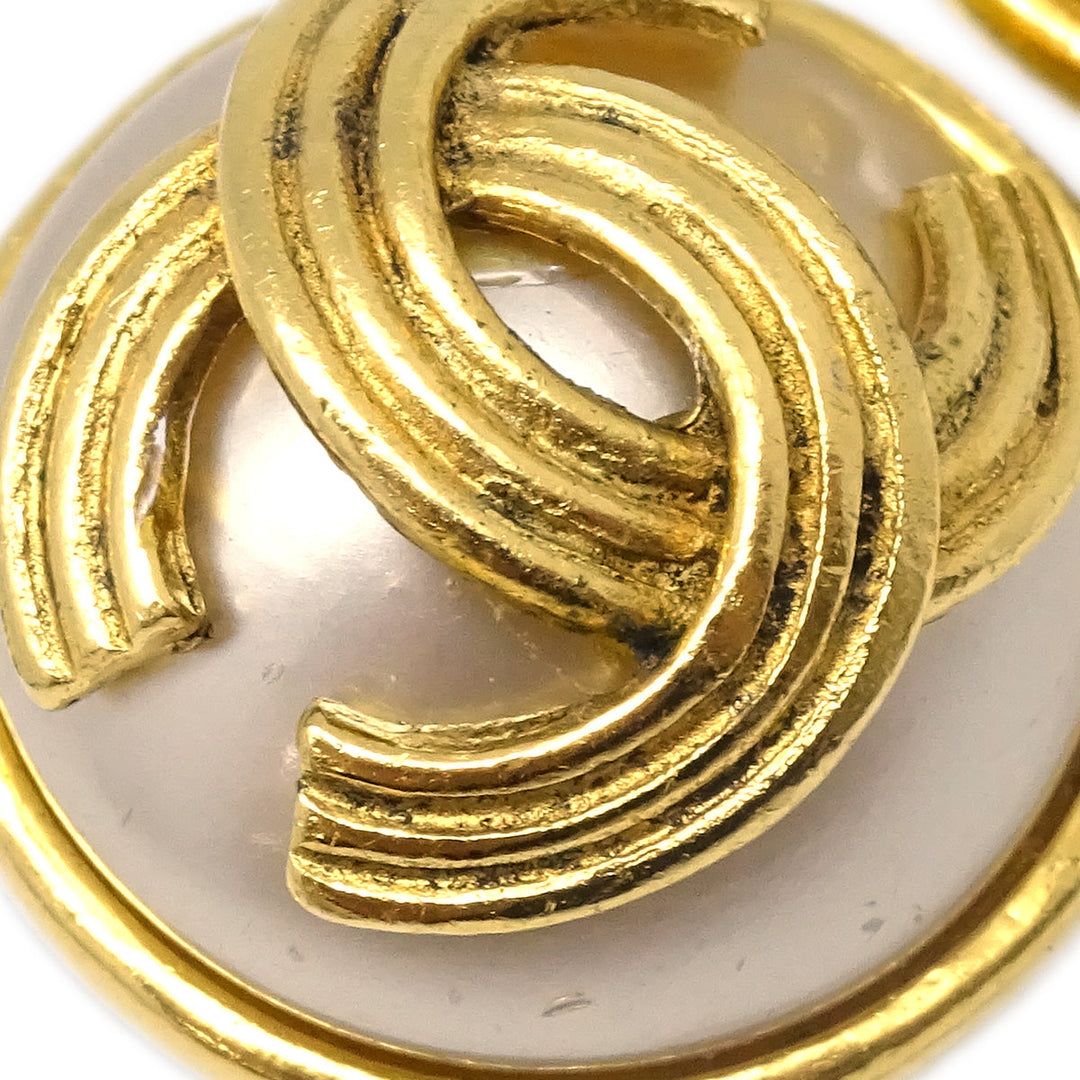 Top Quality Chanel Gold Button Earrings Clip-On 94A