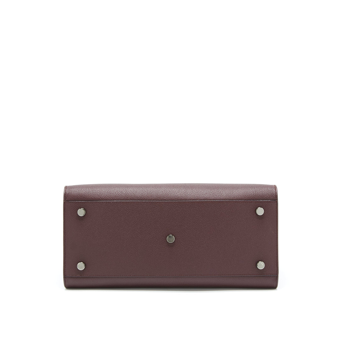 Saint Laurent/ YSL Sac De Jour Calfskin Burgundy Black Hardware