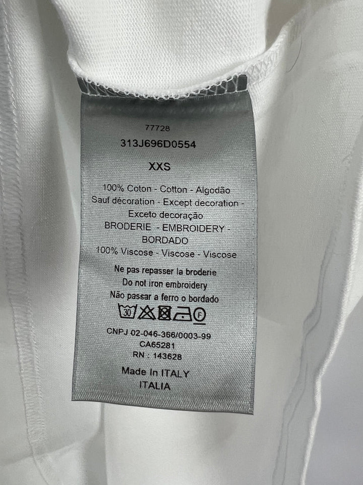 Christian Top quality Dior Menswear White "CD Diamond Logo" T-Shirt Size XXS (UK 32)