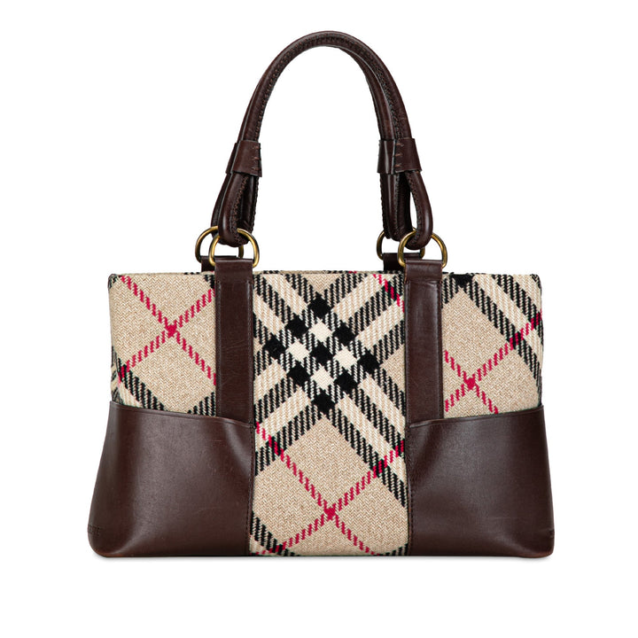 BURBERRY Wool Supernova Check Handbag